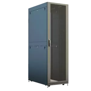 Шкаф телеком. напольный серверный ЦОД 19",45U(600x1200) , ШТ-НП-СЦД-45U-600-1200-П2П передняя дверь перфорированная,задняя перф.двойная. RAL9005