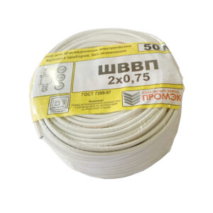 Провод Промэко ШВВП 2x0.75 50 м ГОСТ цвет белый