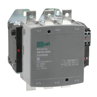 Контактор 500А 220В 1НО+1НЗ КМ-102 DEKraft