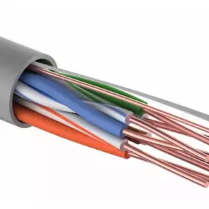 Кабель витая пара UTP Cat 5е 4х2х24AWG ССА (305м) solid, ПВХ, серый 01-0043-3