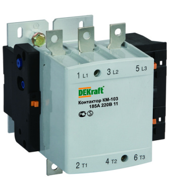 Контактор 185А 220В АС3 КМ-103 DEKraft